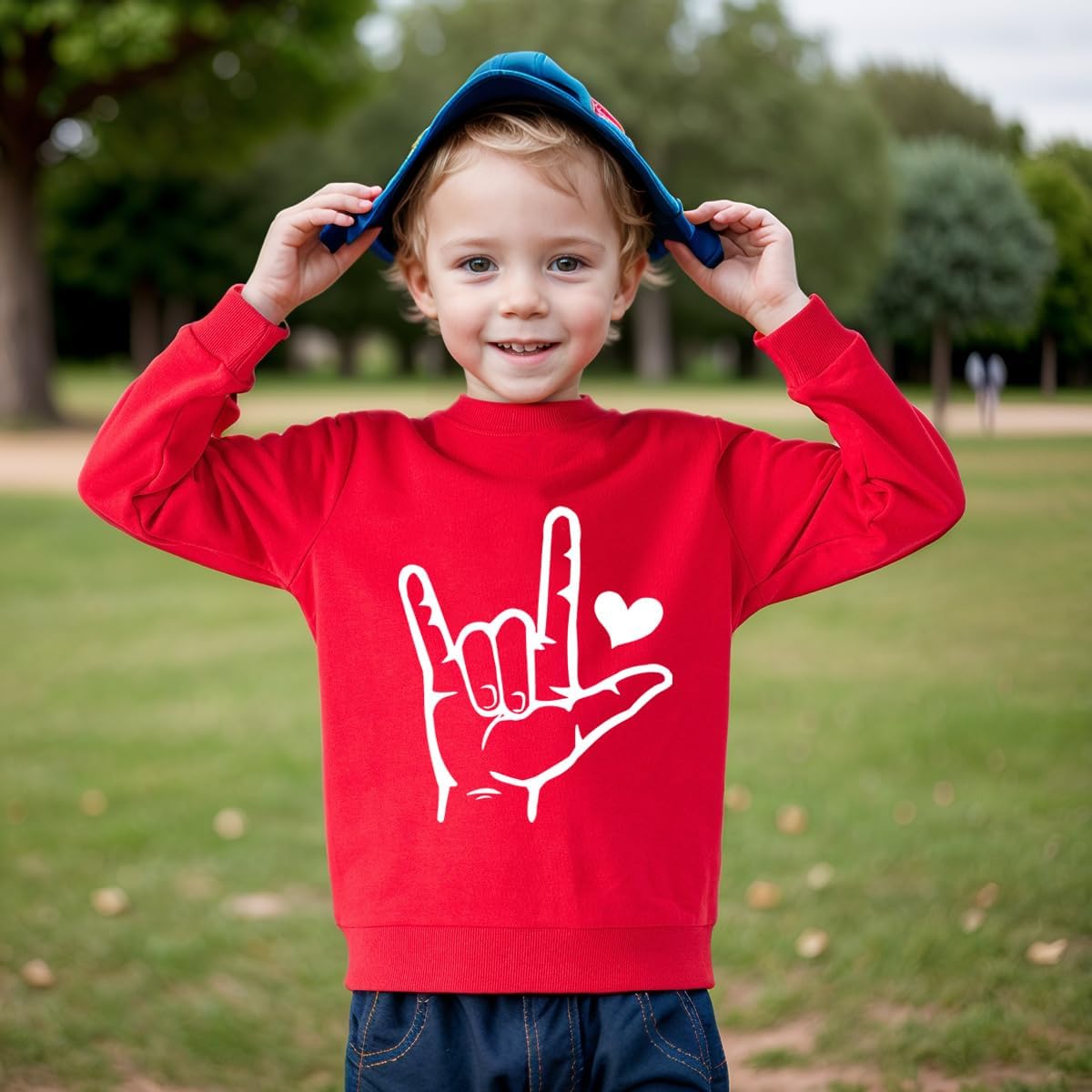 Kids Valentines Day Love Heart Sweater