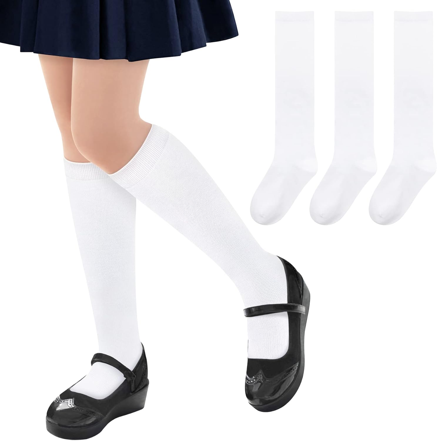 Olreco Knee High Socks for Girls Soft Warm Uniform Socks