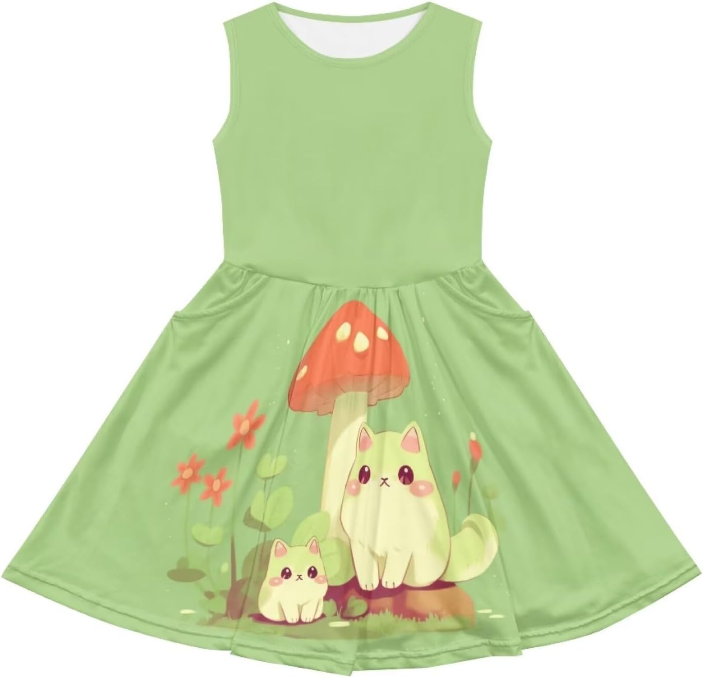 Girls Summer Midi Dress with Pockets