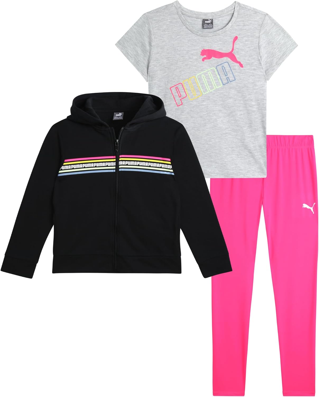 PUMA Girls 3-Piece Active Fleece Set