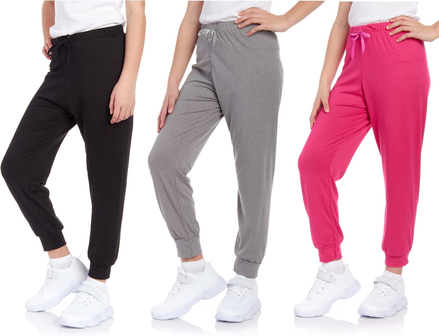 Sweet Hearts Girls Sweatpants 3-Pack Soft Jogger Pants
