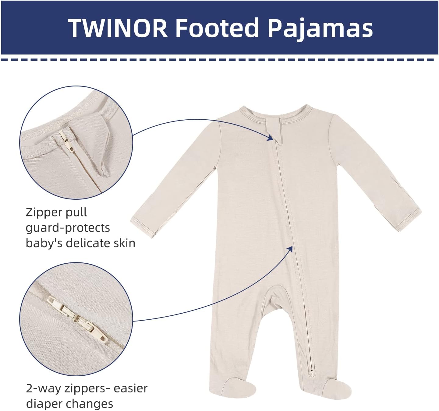 Twinor Baby Pajamas for Newborns