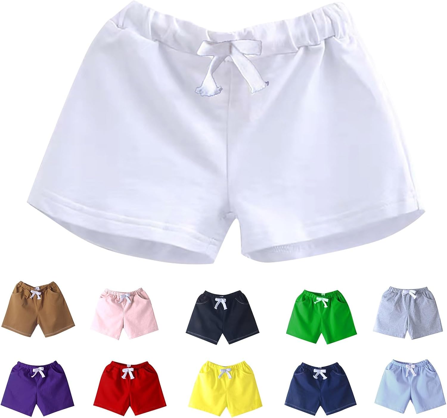 Summer School Uniform Shorts Khaki Elastic Waist Dress
