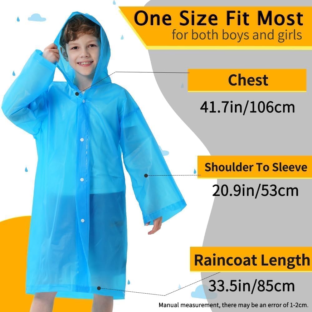 Opret 2-Piece Reusable Rain Coats for Kids