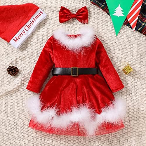 Adorable Christmas Dress for Toddler Girl Santa Claus Outfit