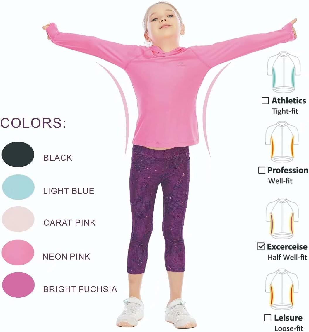 Girls Athletic Hoodie - Sun Protection Style and Comfort