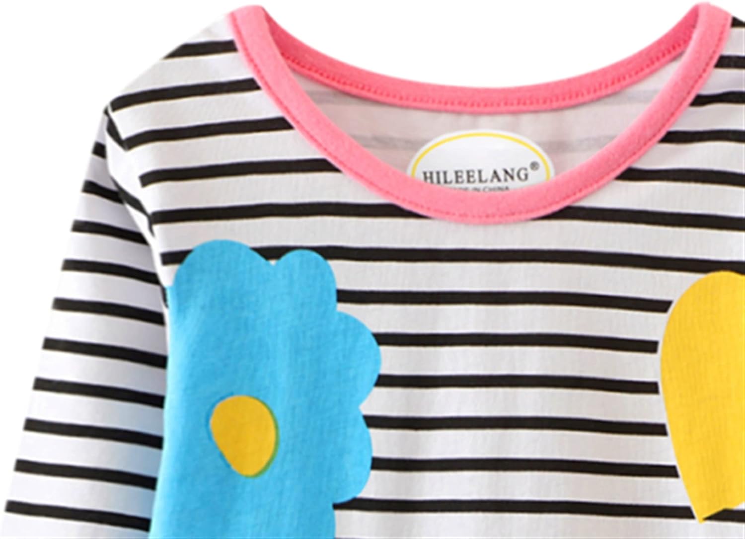 HILEELANG Toddler Girl Stripe Cotton Dress