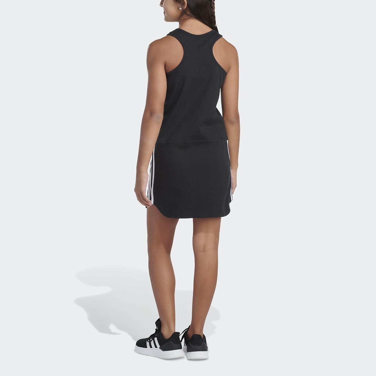 Adidas Girls Curved Hem Tank Dress Breathe-Easy