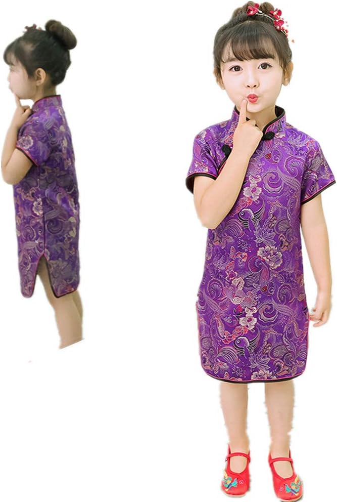Violet Baby Girl Qipao Dress for Special Occasions