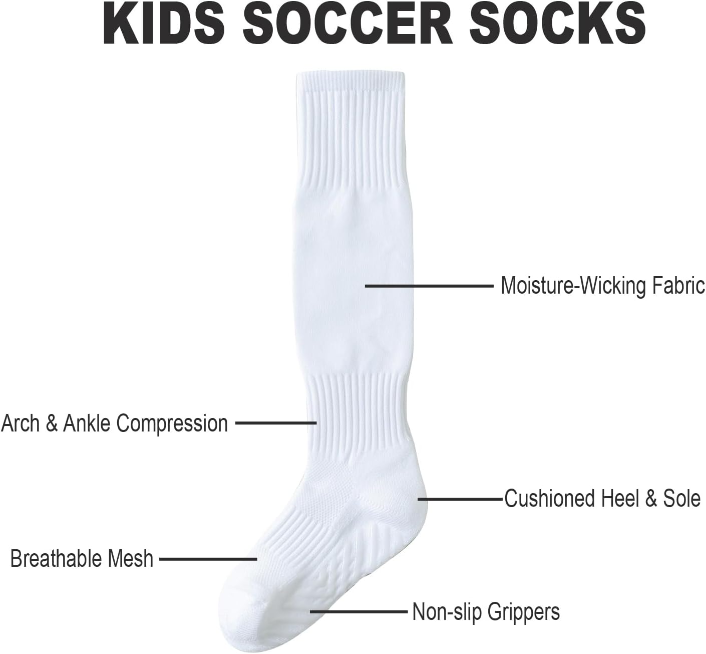 EPEIUS Kids Soccer Socks