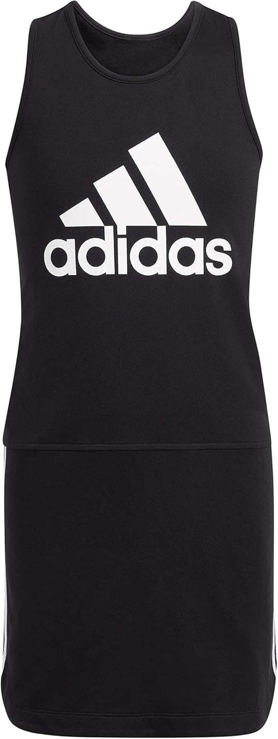 Adidas Girls Curved Hem Tank Dress Breathe-Easy