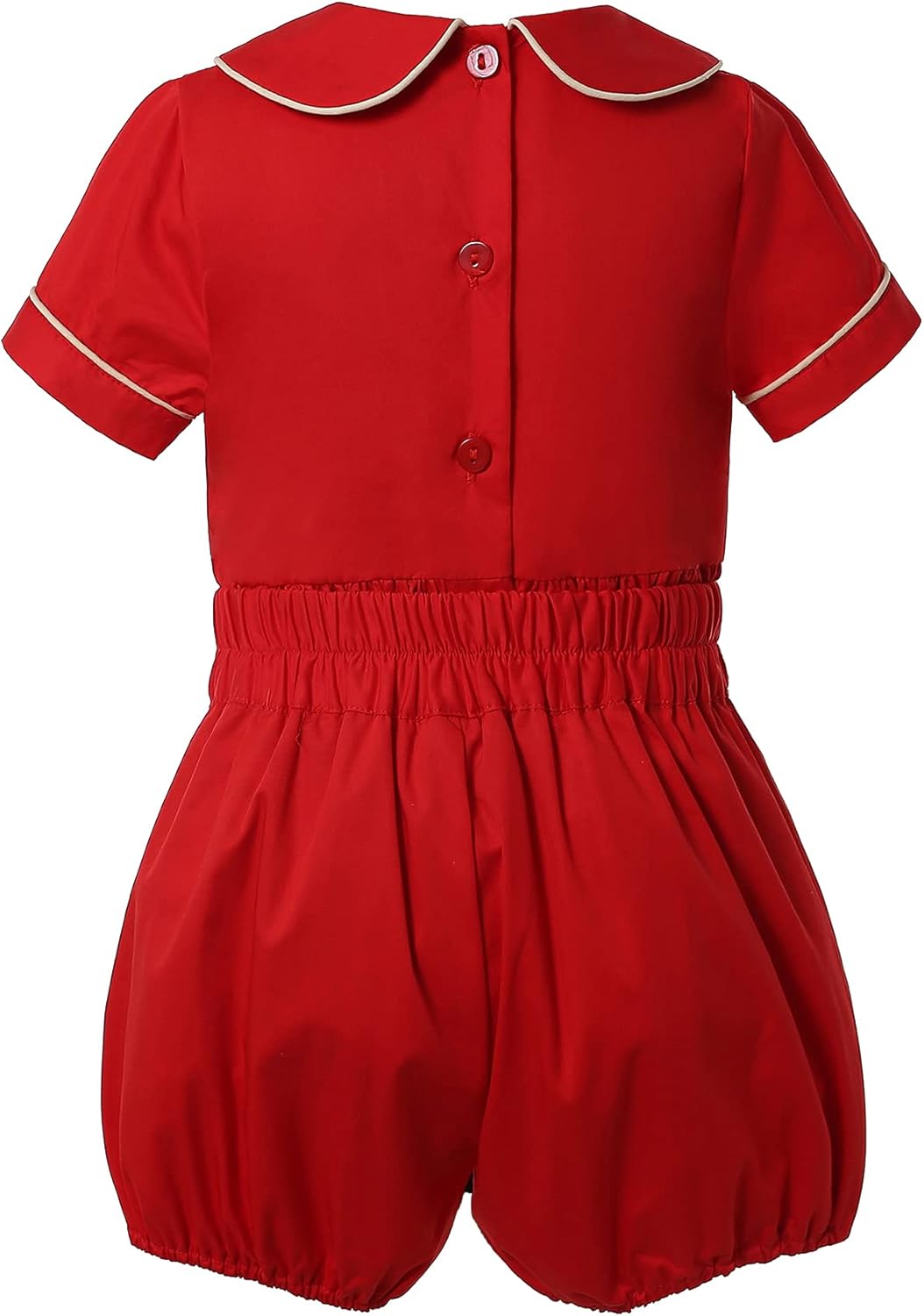 Pettigirl - Festive Red Smocked Dress for Girls Boys - Special Occasion Outfit
