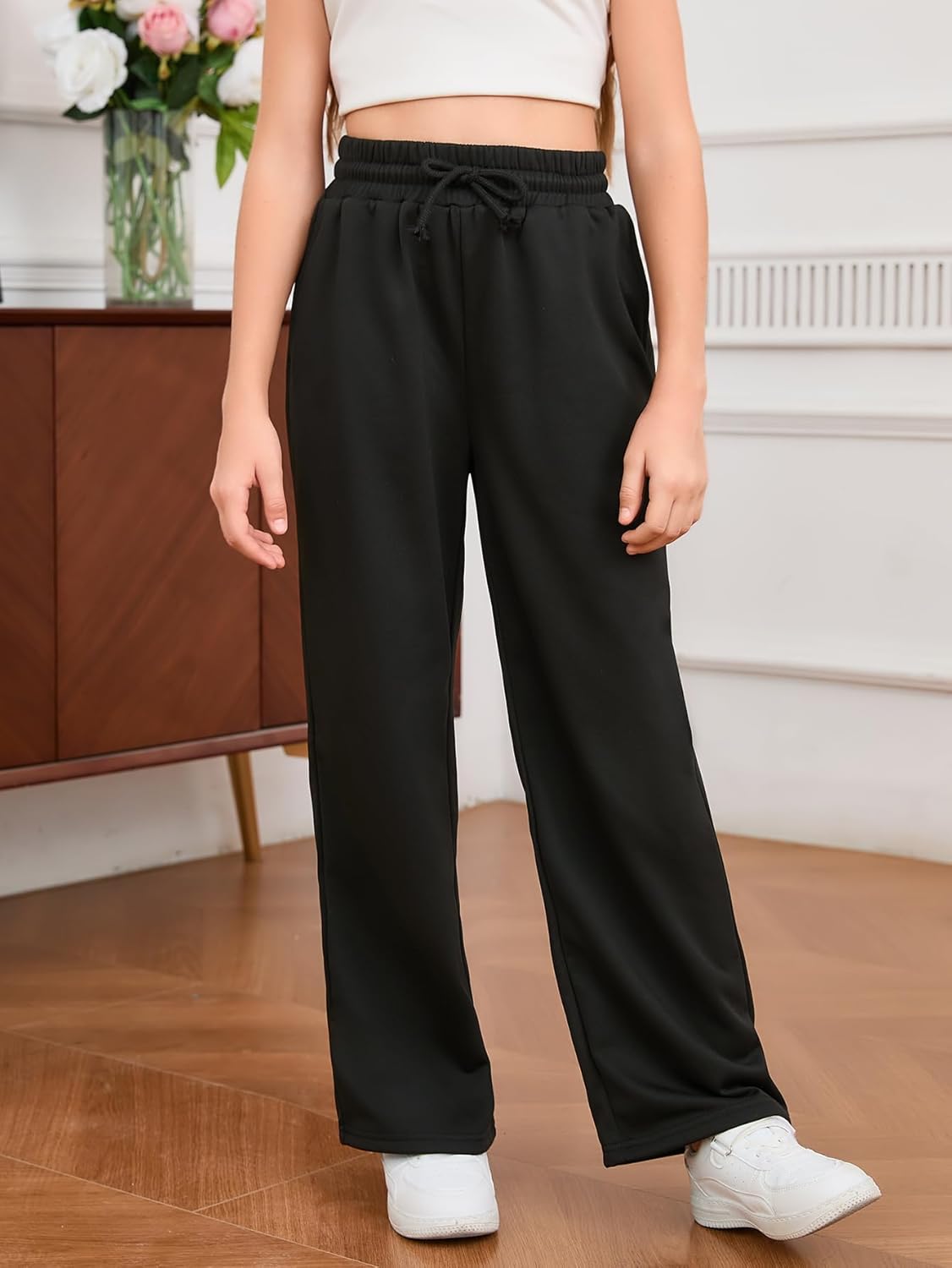 SOLY HUX Girls Straight Wide Leg Sweatpants