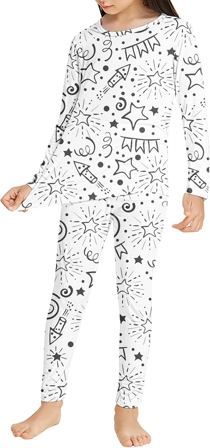 Qfajcp DIY Hand Painted Pajama Set Cute Funny Floral Print Pullover Robe