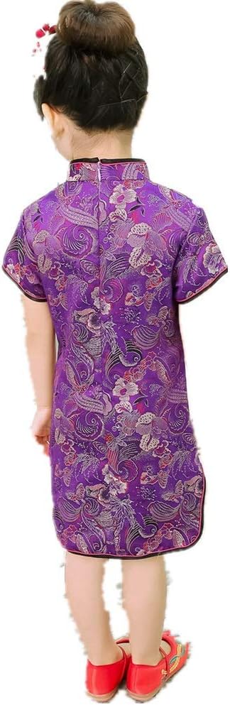 Violet Baby Girl Qipao Dress for Special Occasions