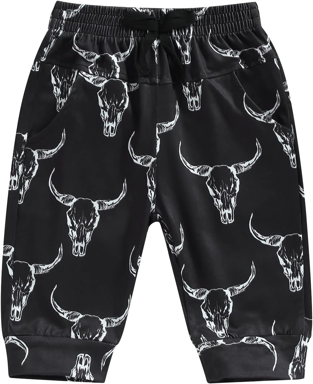 Perfect Baby BoyCow Head Print Elastic Waist Joggers