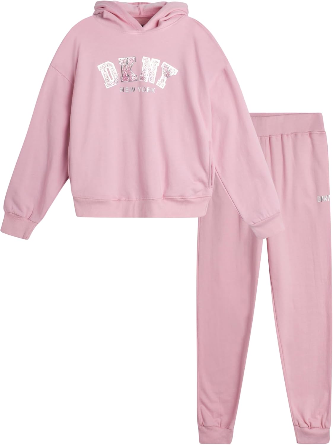DKNY Girls Fleece Set Cozy Comfortable Outfit for Kids