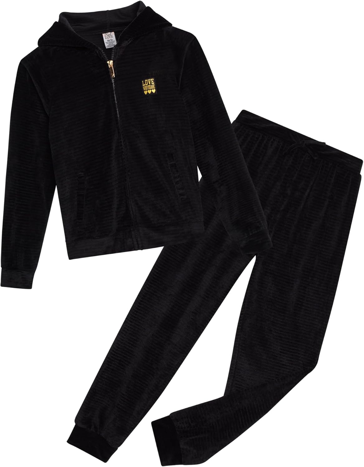 Real Love Girls jog set - Soft Fleece Flare Cargo Pants