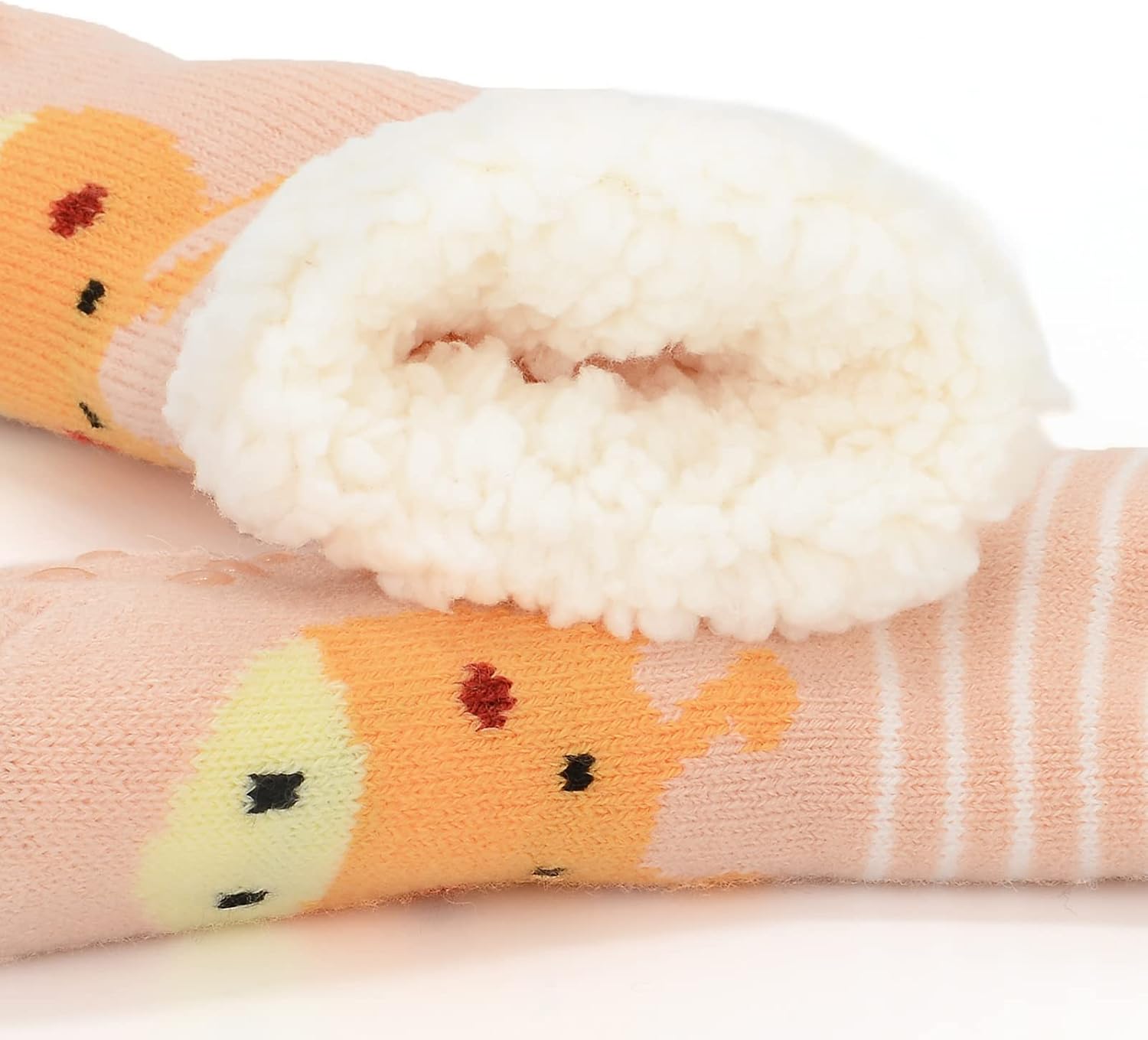 American Trends Fuzzy Winter Socks for Girls Non-Skid Thick