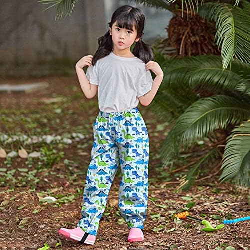 Cartoon Dinosaur Print Rain Pants