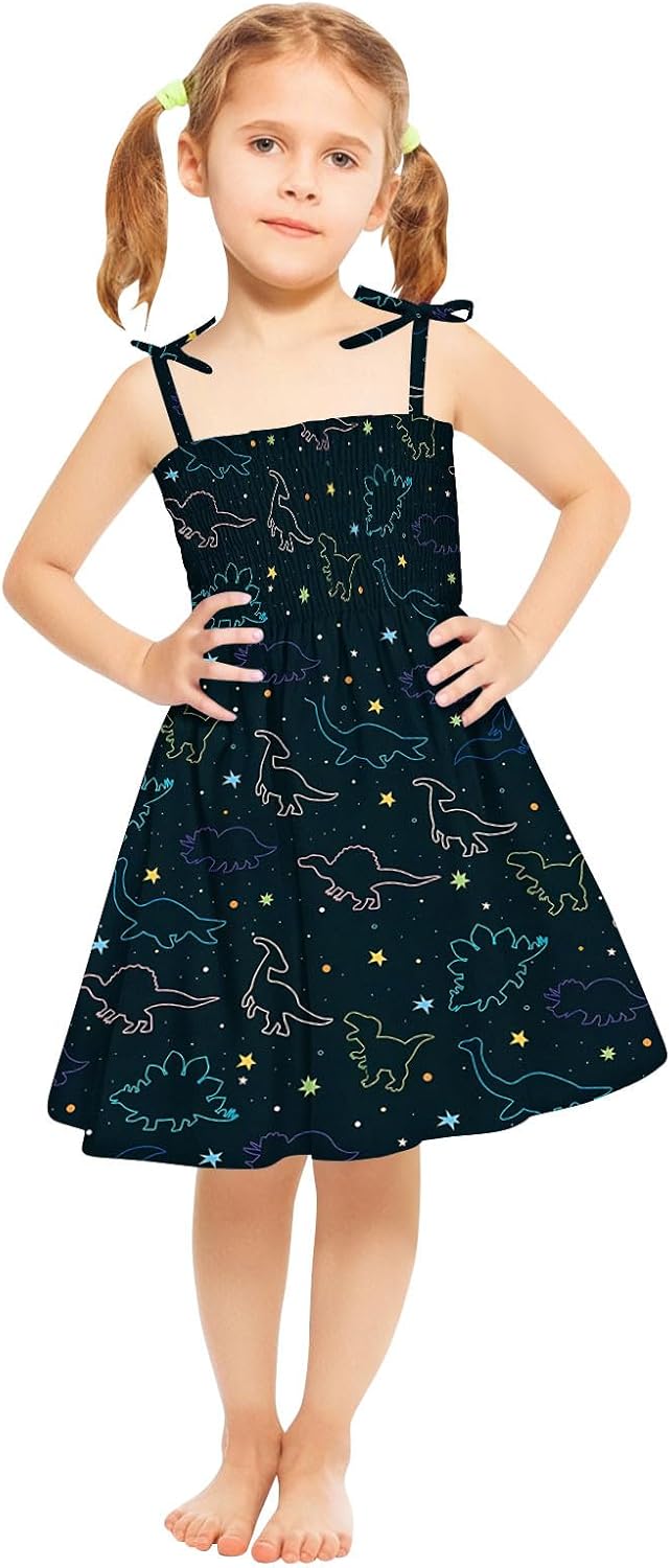 Toddler Girl Polka Dot Print Dress Spaghetti Straps
