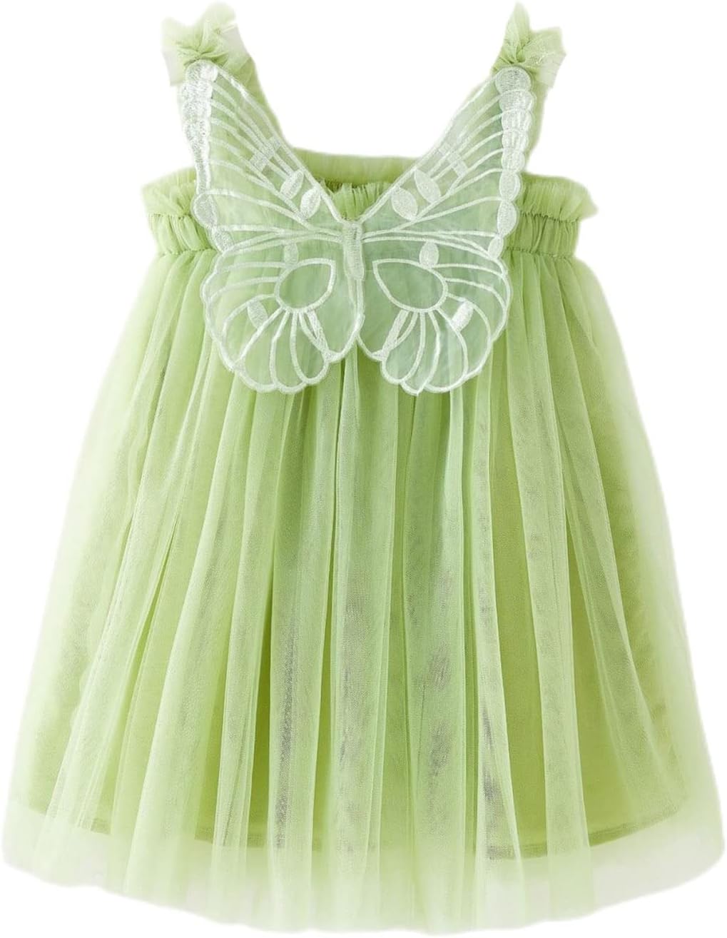 Wankang Butterfly Wings Princess Dress for Toddler Girls
