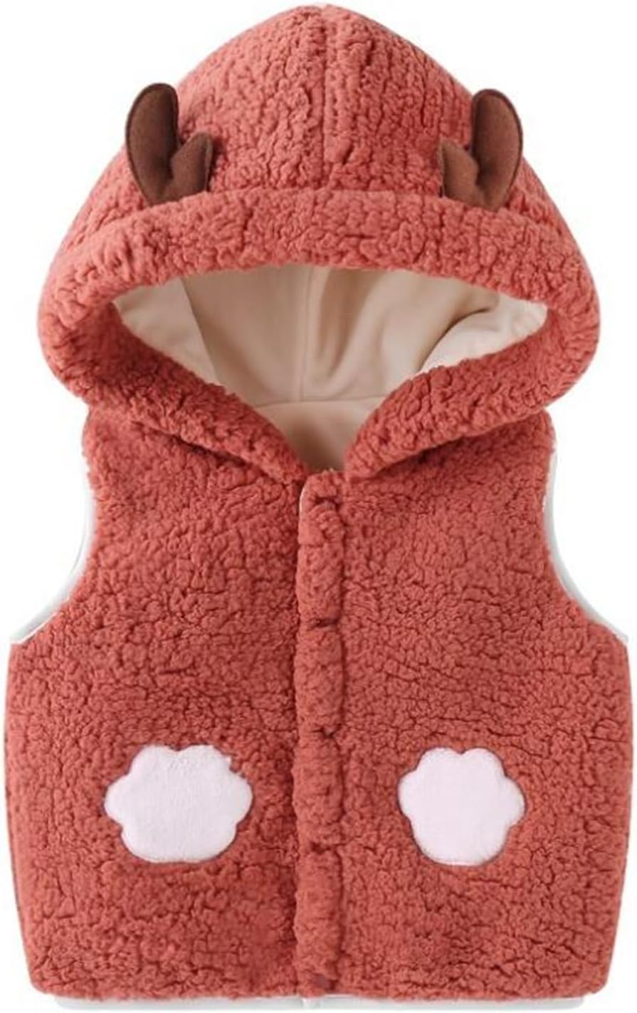 Warmstraw Baby Vest Winter Fleece Zip Up
