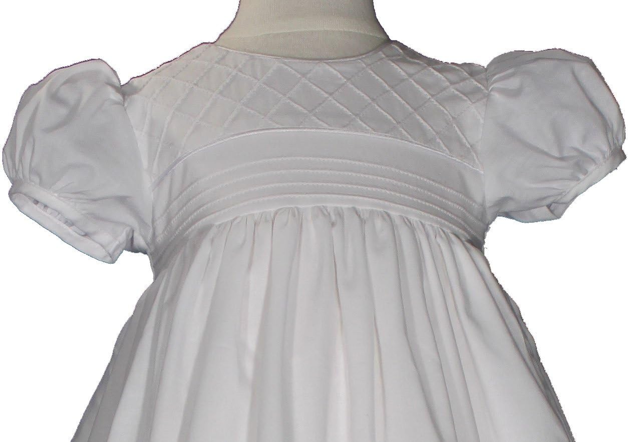 Elegant 34-inch Heirloom Christening Gown for Baby Girls