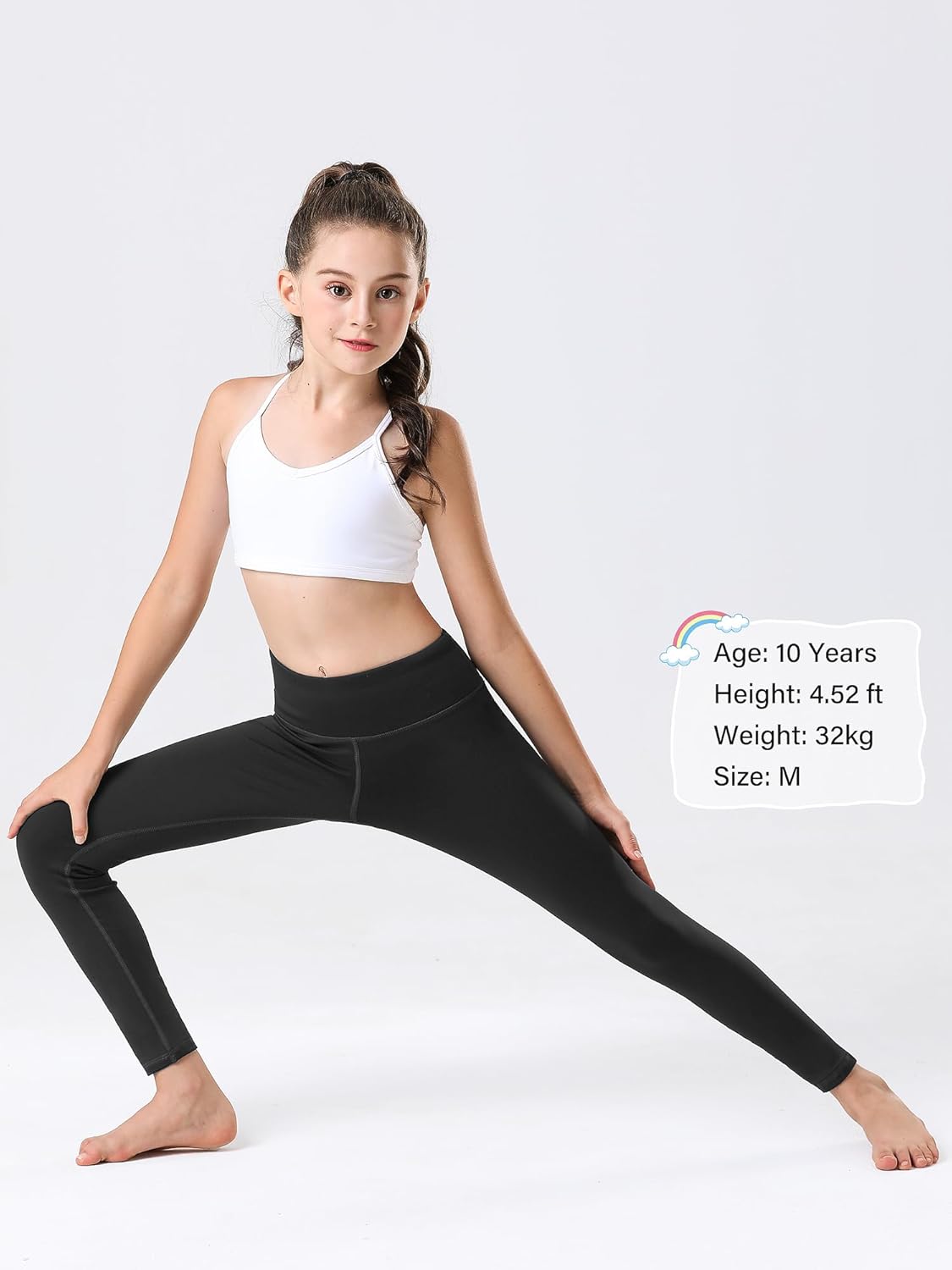 Stelle Girls Fleece Lined Leggings Youth High WaistWarm Winter Athletic Yoga Pants