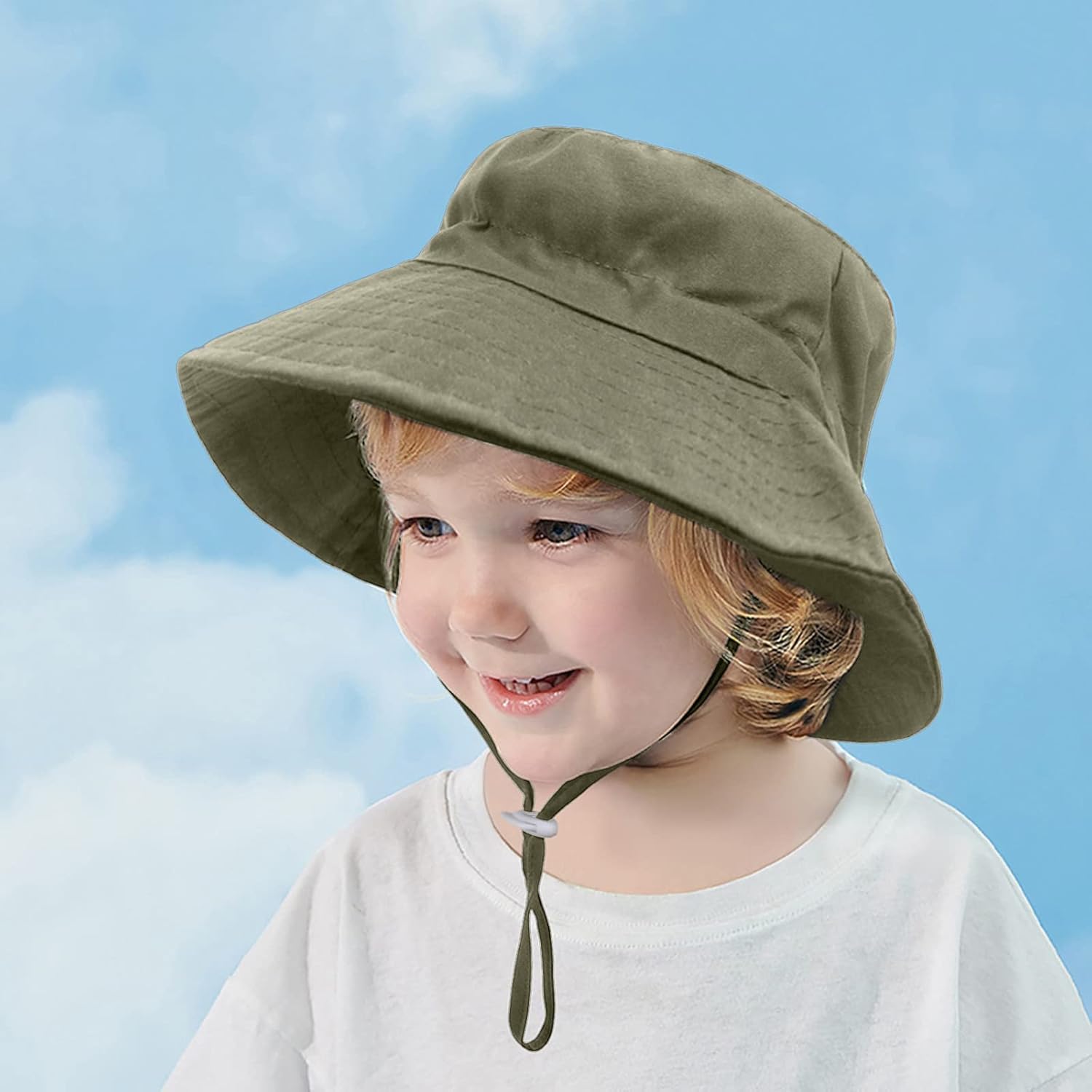 GotIt Adjustable Visor Bucket Hat for Baby Girls