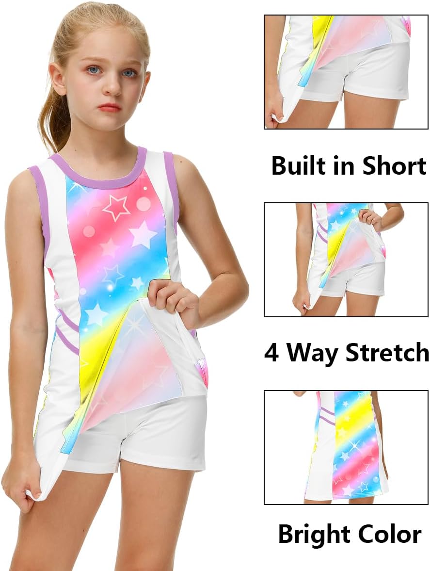AOBUTE Girls Tennis Outfit Set Perfect for Tennis More