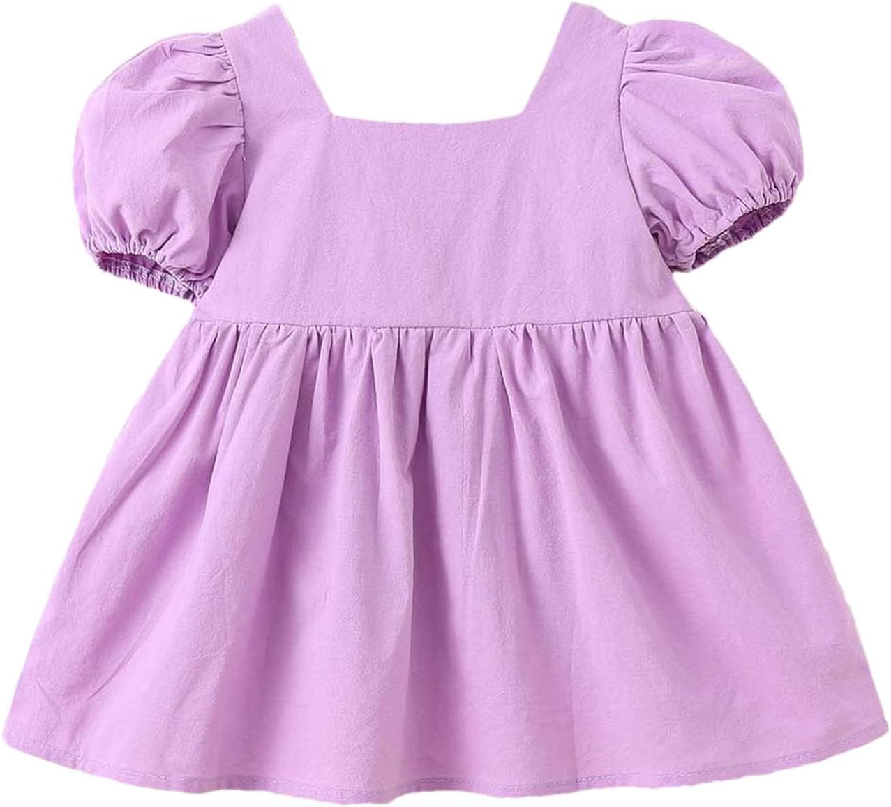 3D Flower Puff Sleeve Dress