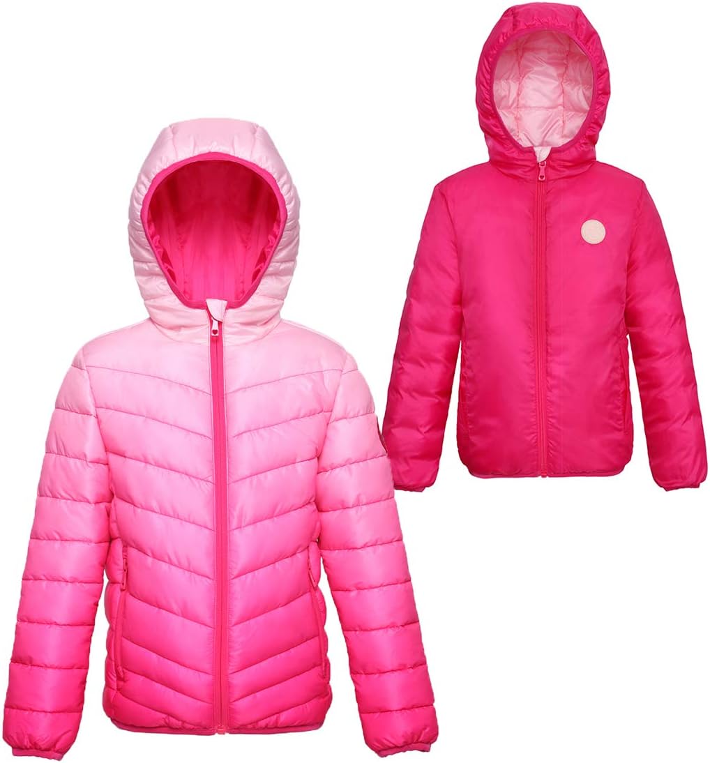 RokkaRolla Reversible Lightweight Puffer Jacket for Girls