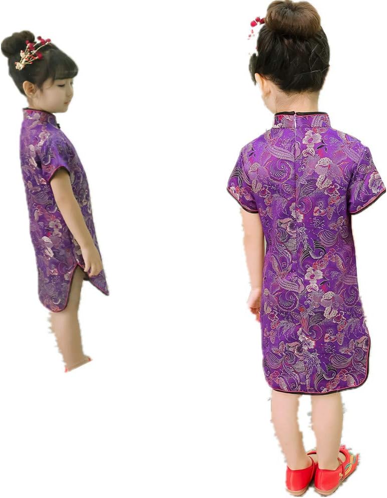 Violet Baby Girl Qipao Dress for Special Occasions