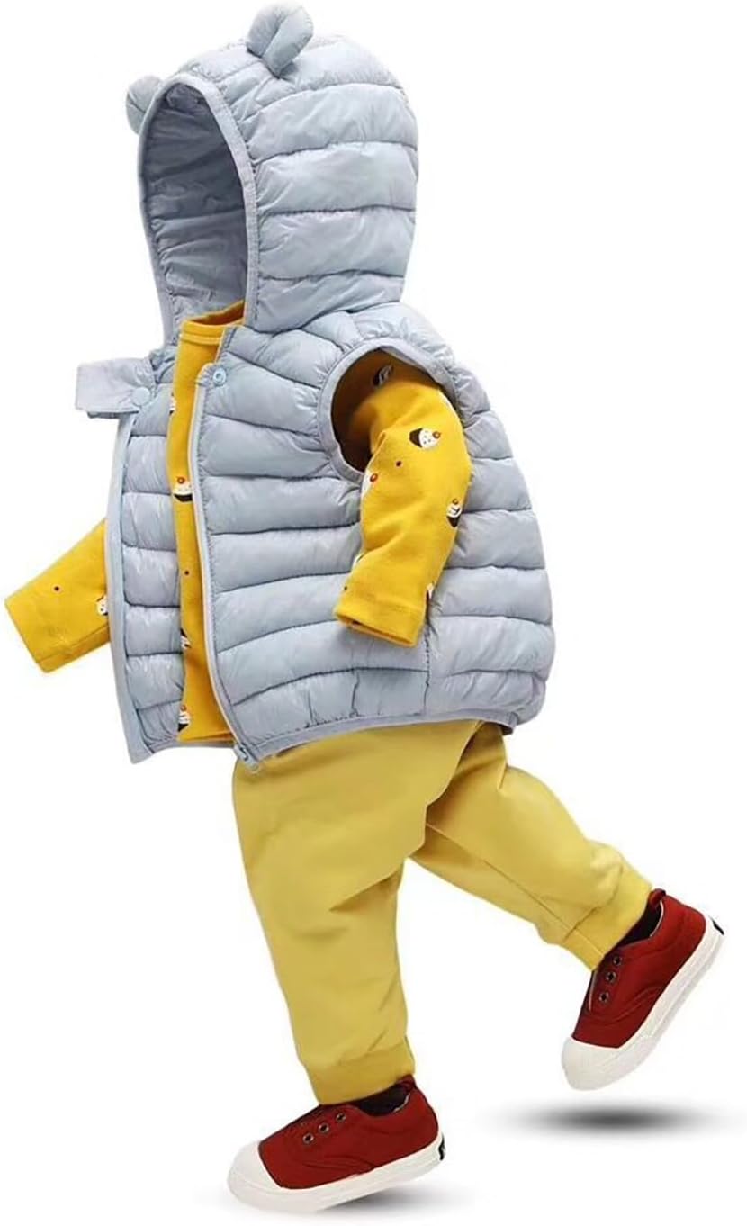Warm stylish Down Synth Fibre Bear Ears Vest Jacket for Kids