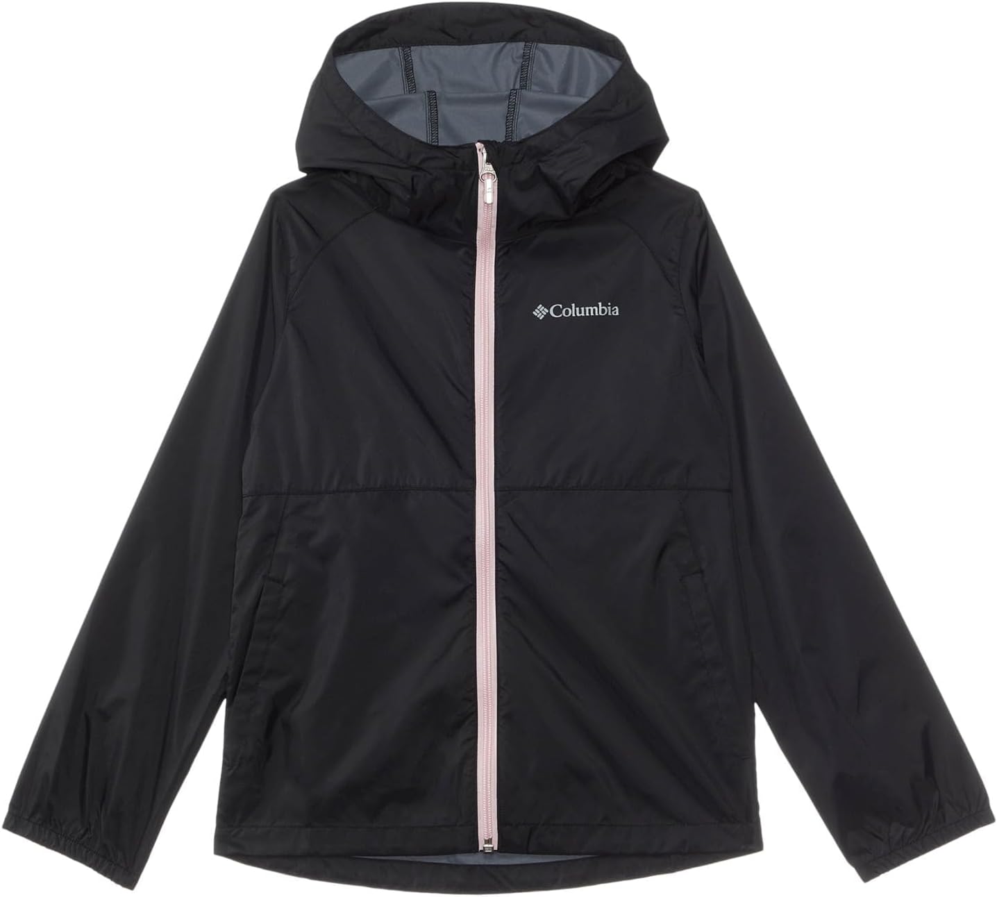 Columbia Youth Girls Switchback II Rain Jacket Black Large - Waterproof Tactile Protective