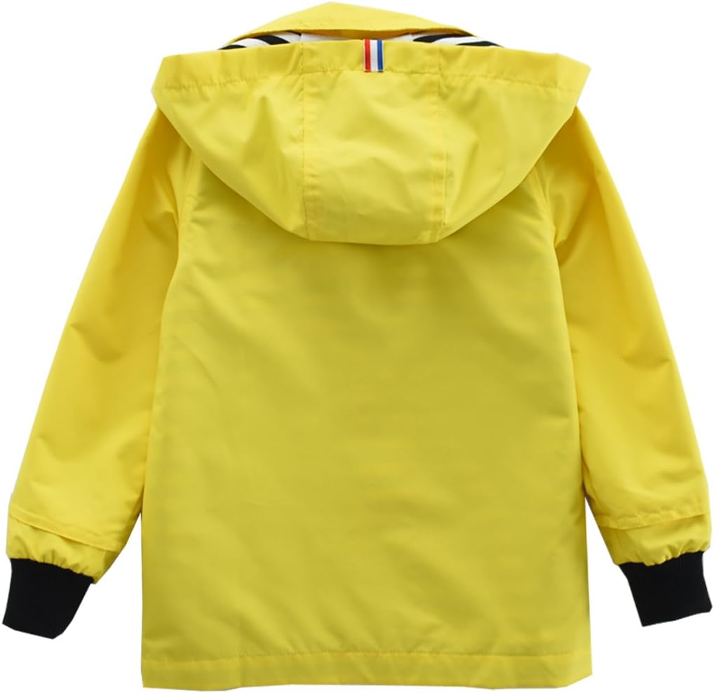 Hiheart Waterproof Hooded Rain Jacket for Kids