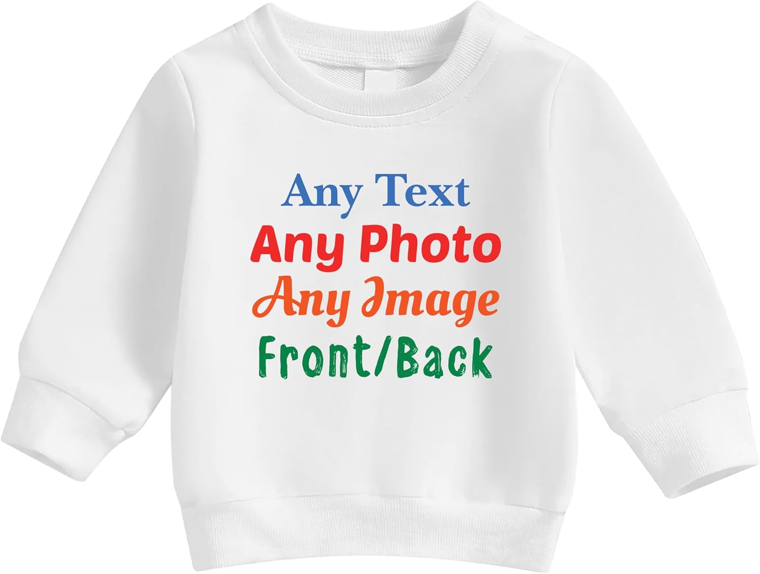 Voila Print Personalized Baby Bodysuit with Custom Text and Photo