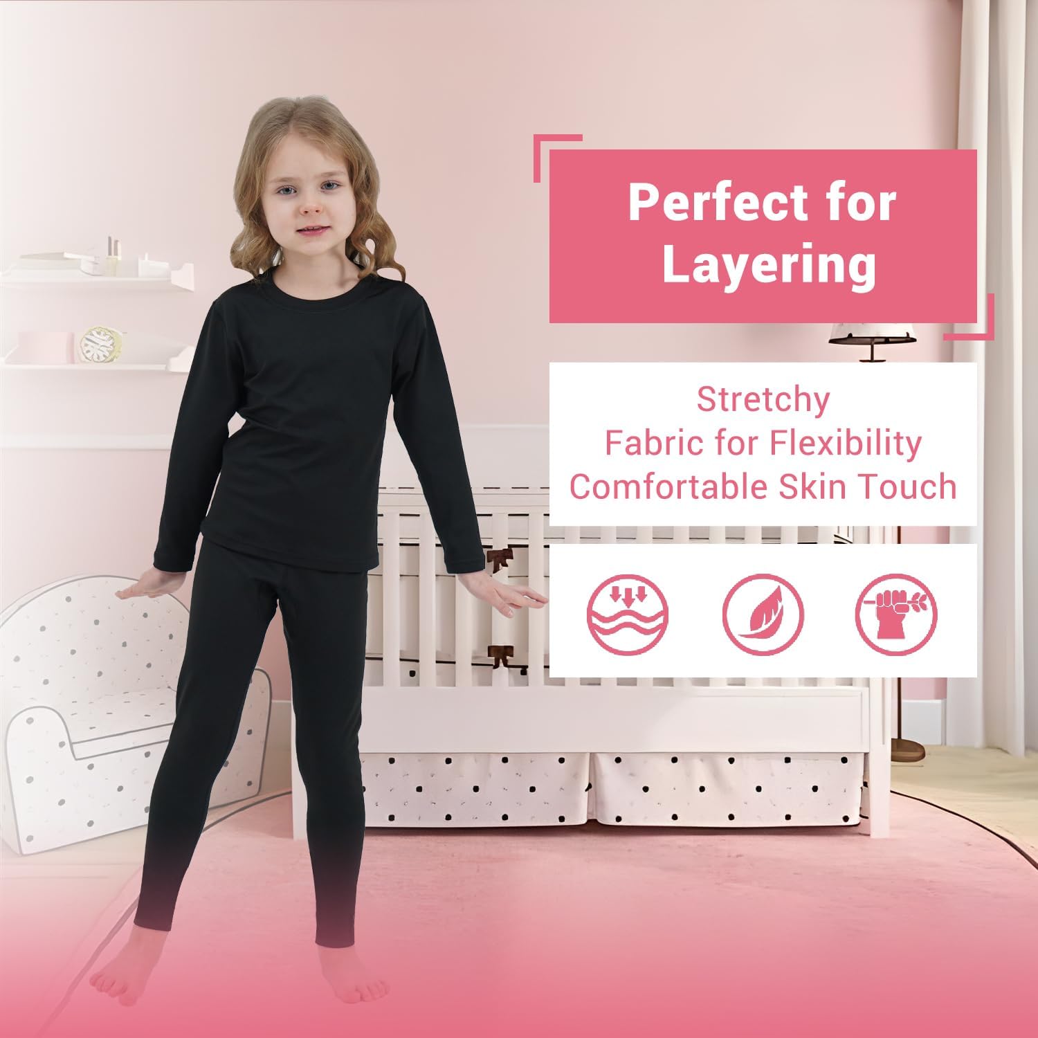 PISIQI Thermal Fleece Kids Set