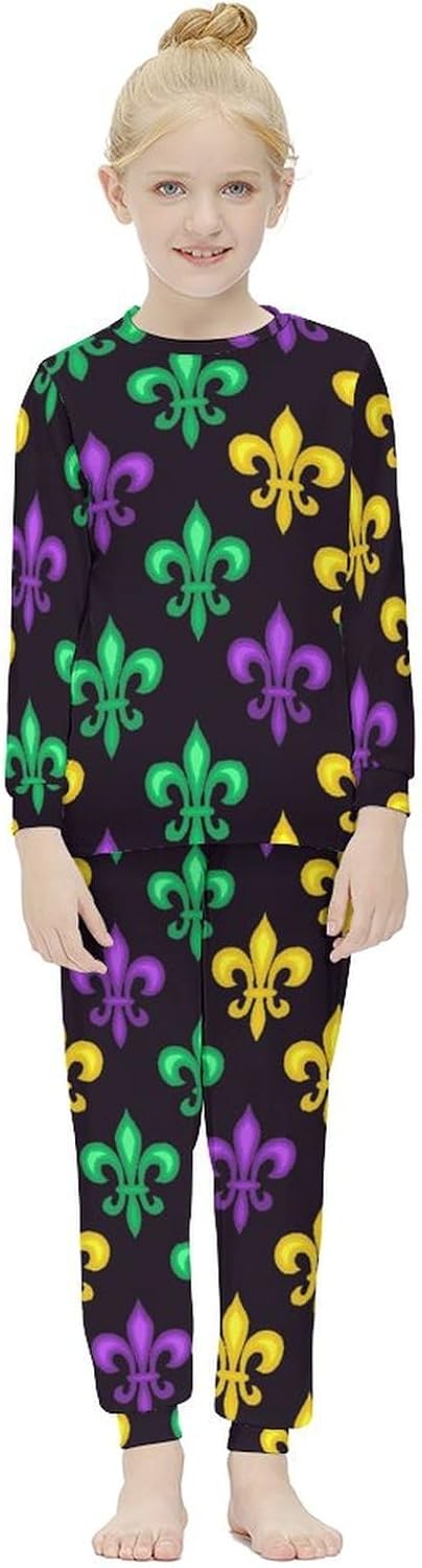 MEIKKO Girls Thermal Underwear Set Long Johns Lined