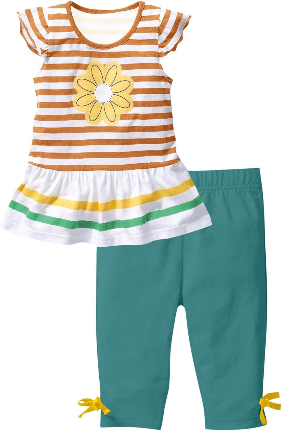 Charming Floral Print Set for Girls