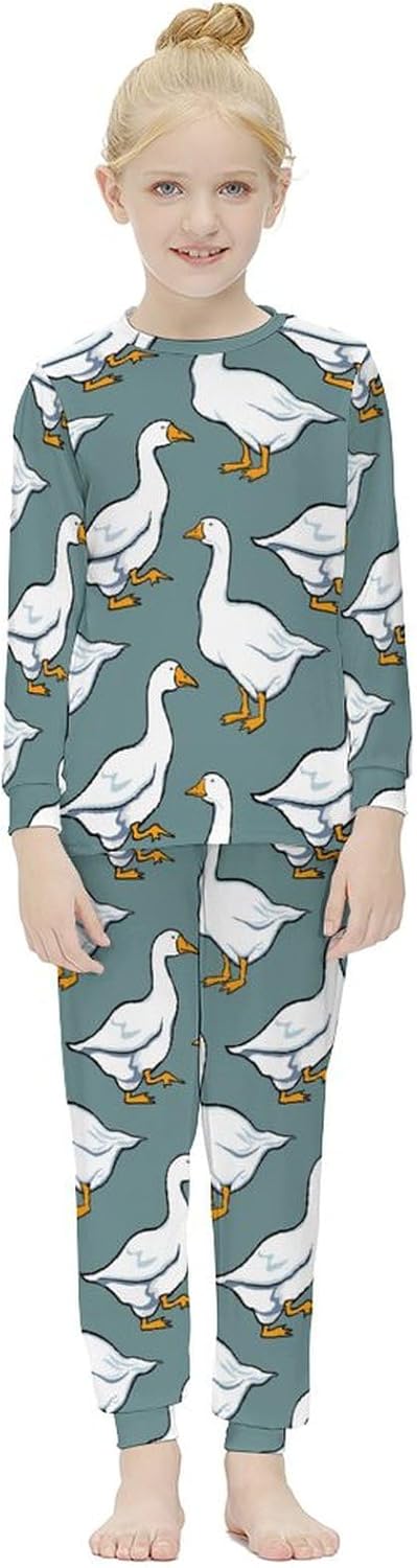 Girls Pajama Set - Soft Trendy Thermal Set for Daily Use