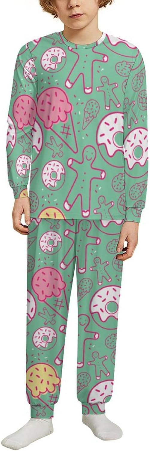 Meiko Christmas Kids Set - gingerbread boys and girls - Long Sleeve Shirts and Pants