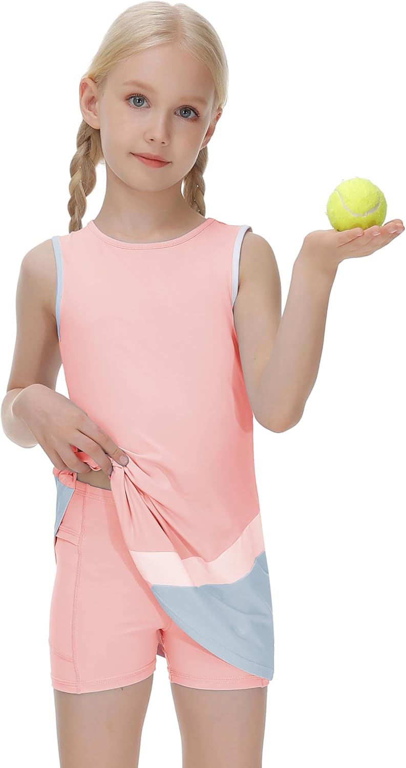 JACK SMITH Cute lexible Youth Girls Tennis Outfit for Active Fun