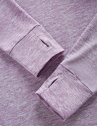 3 Pack Athletic Girls Long Sleeve Shirts Hoodies with Thumbholes for Kids