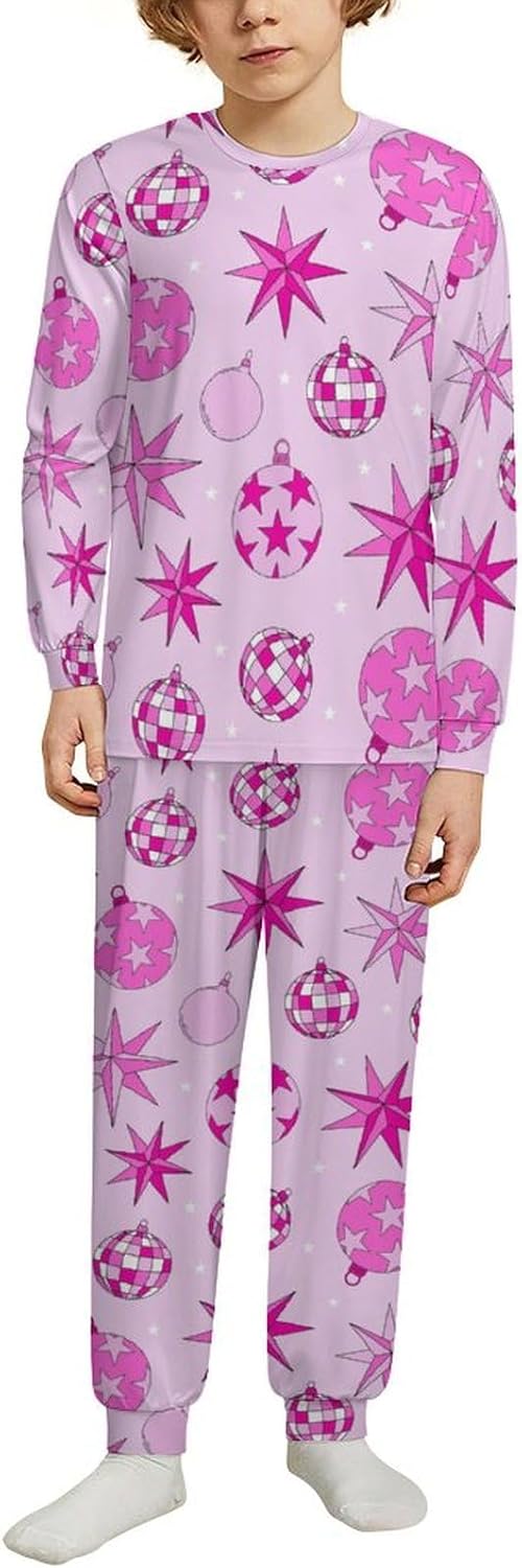 MEIKKO Majestic Pink Thermal Underwear Set Comfortable Base Layer for Kids