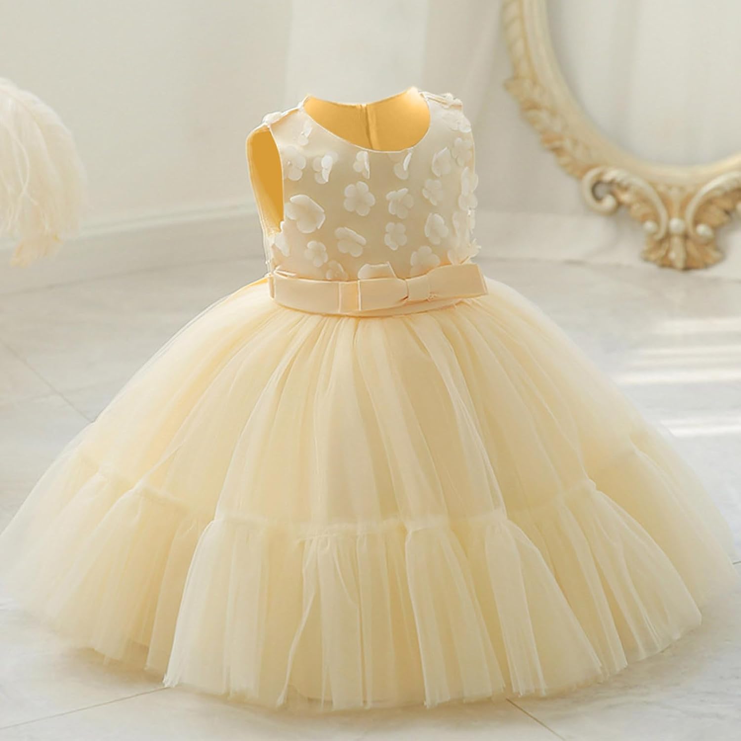 Floral Princess Pageant Dress for Girls