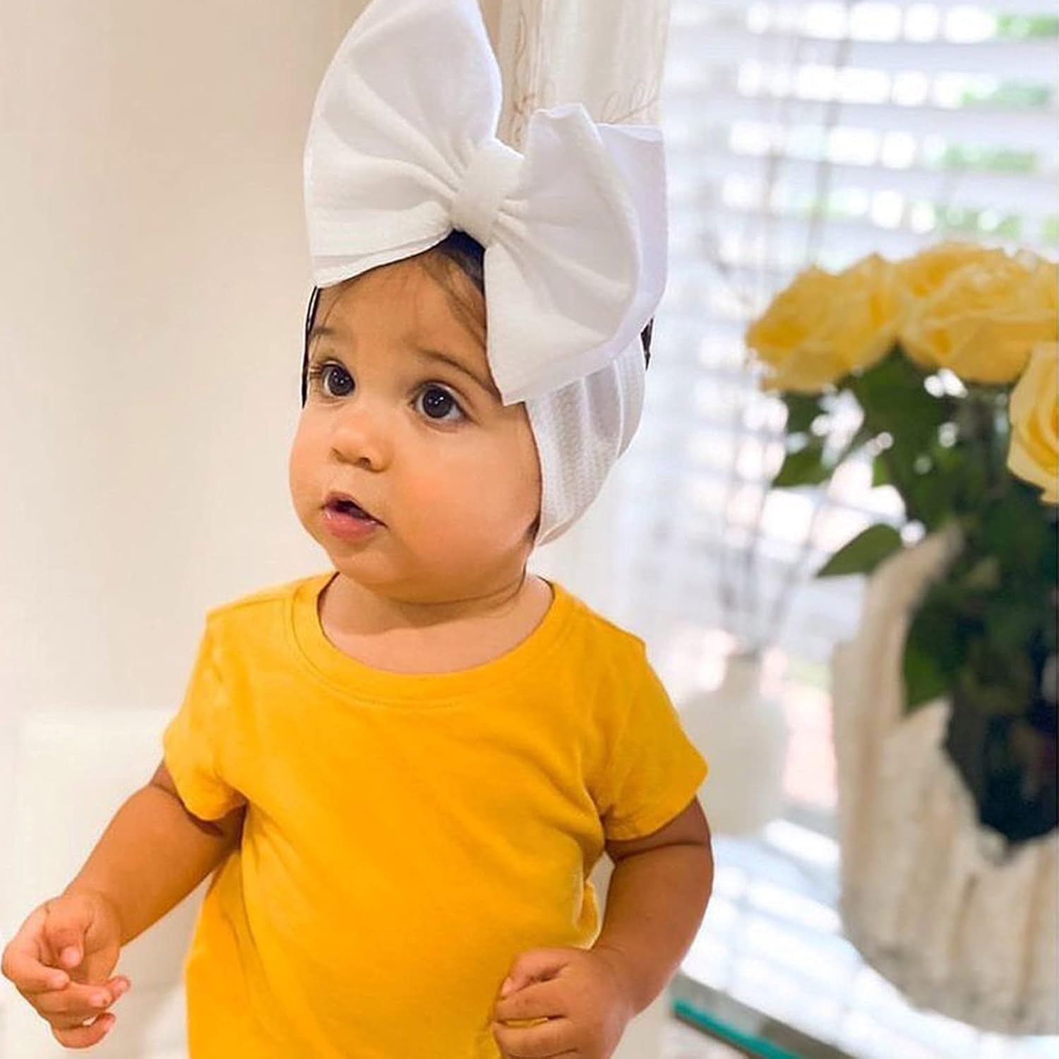 Infant Girl Bowknot Headband Stretchy 0-4 Years