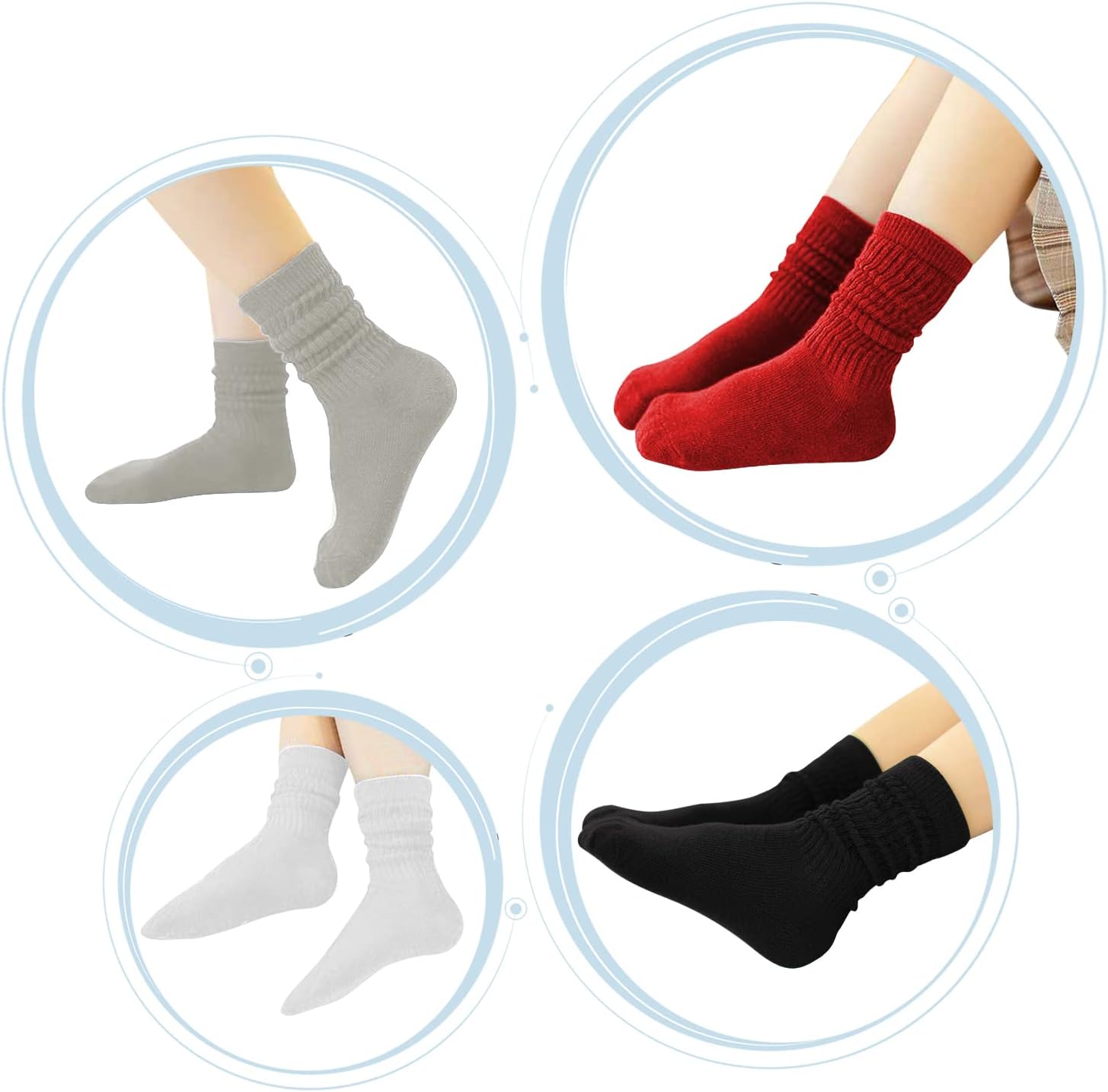 Doovid Toddler Slouch Socks Stretchy and Soft Cotton Perfect for Kids