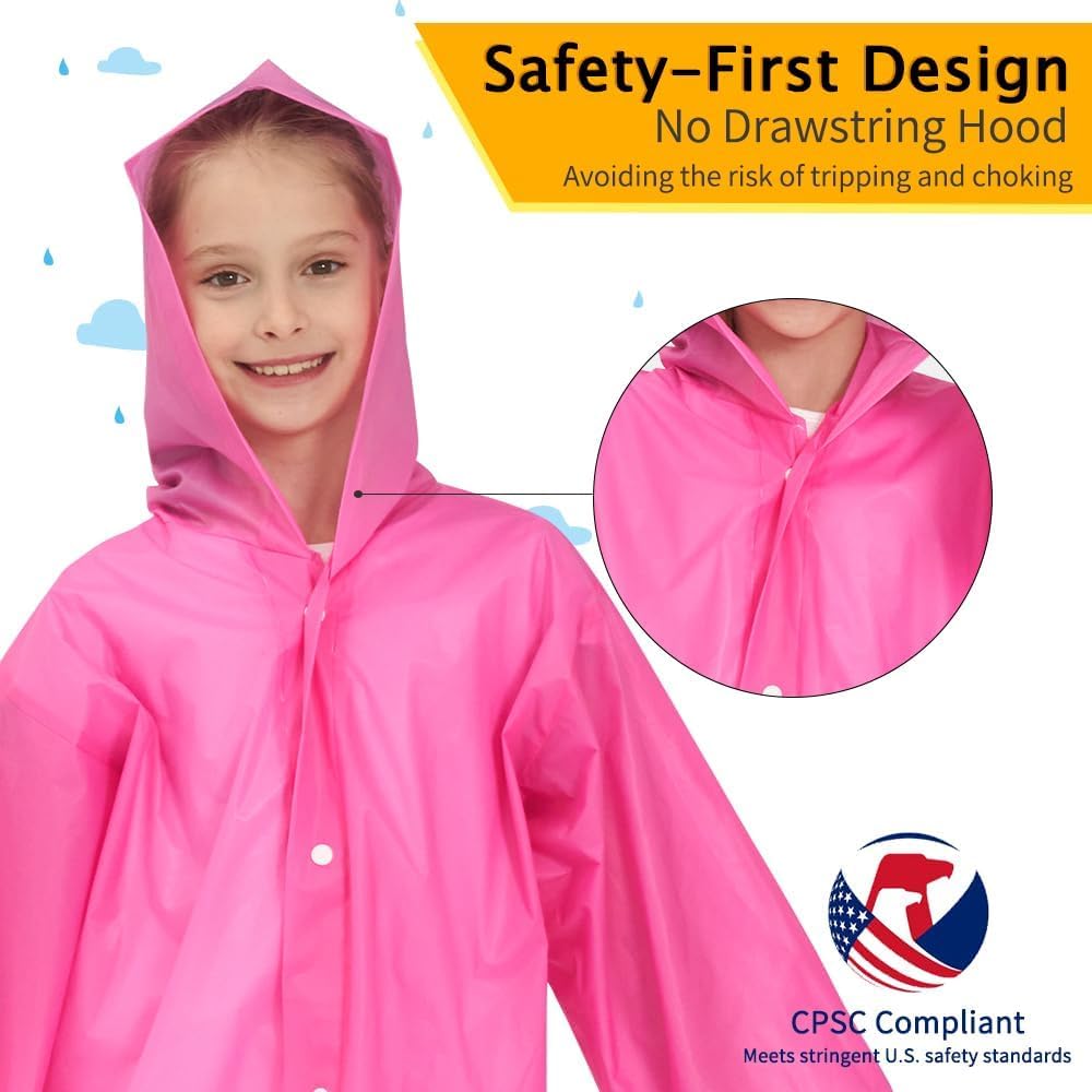 Opret 2-Piece Reusable Rain Coats for Kids